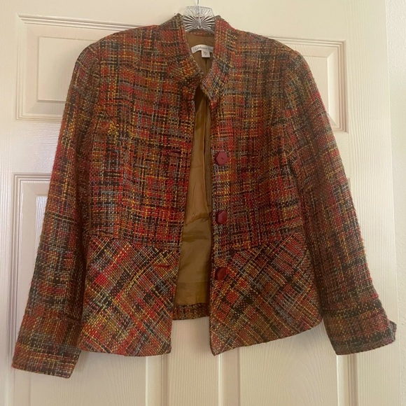 Coldwater Creek Red and Orange Blazer Classic Structured Design - Picture 1 of 4